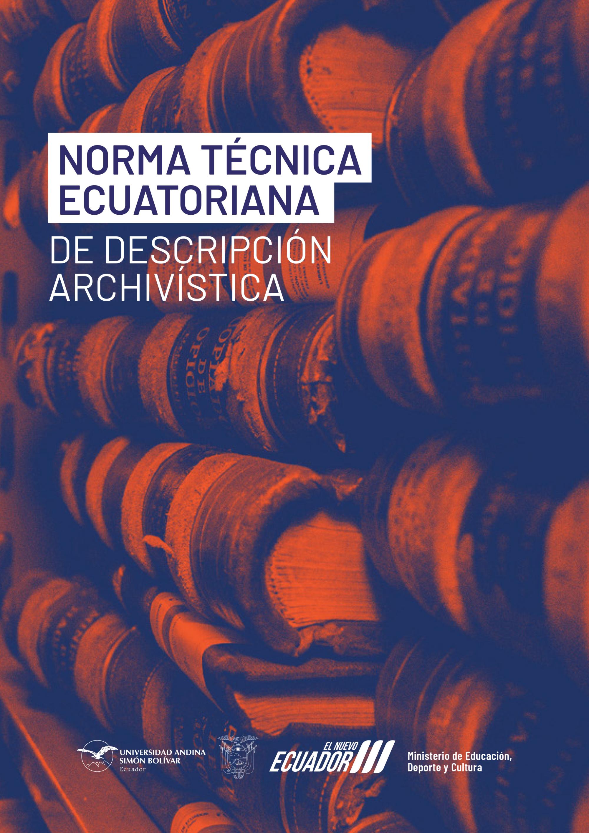 Portada de norma técnica archivista
