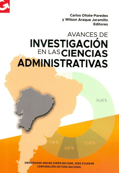 Portada de avances de investigación en las ciencias administrativas
